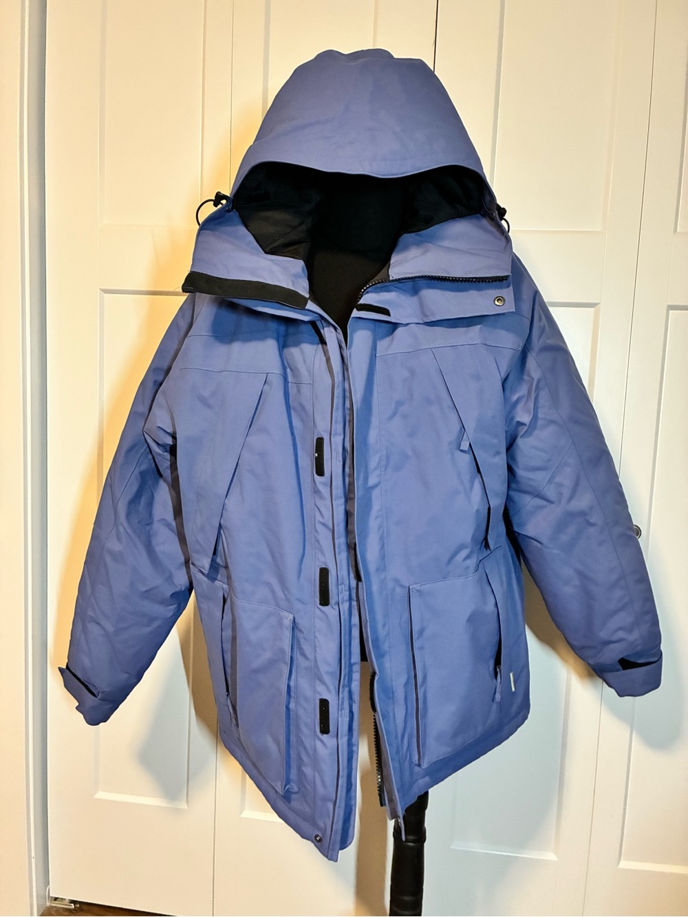 Duluth Trading Co Adult XL Periwinkle Blue Hooded Winter Jacket Heavy Duty Coat